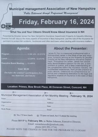 February Meeting Notice